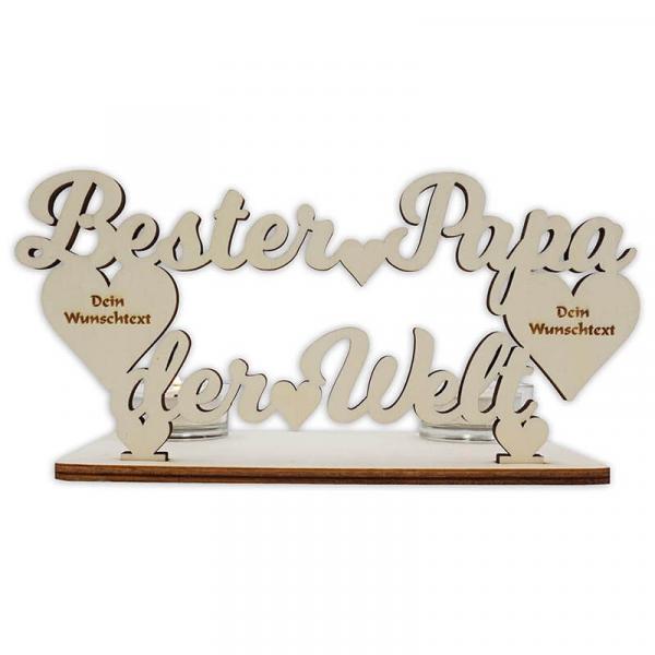 Bester Papa der Welt Teelichthalter