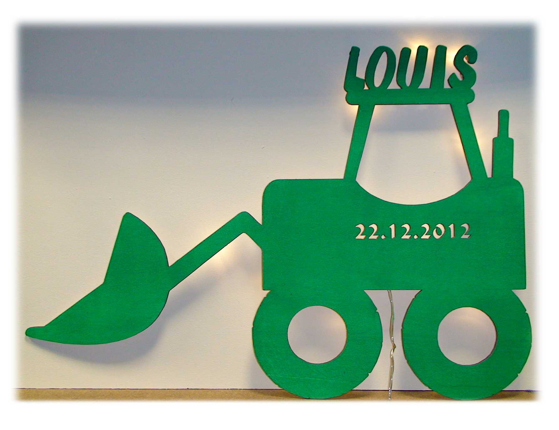 LED Holz Bau Bagger Deko Lampe Nachtlicht Personalisiert LED Holz Bau Bagger Deko Lampe Nachtlicht Personalisiert