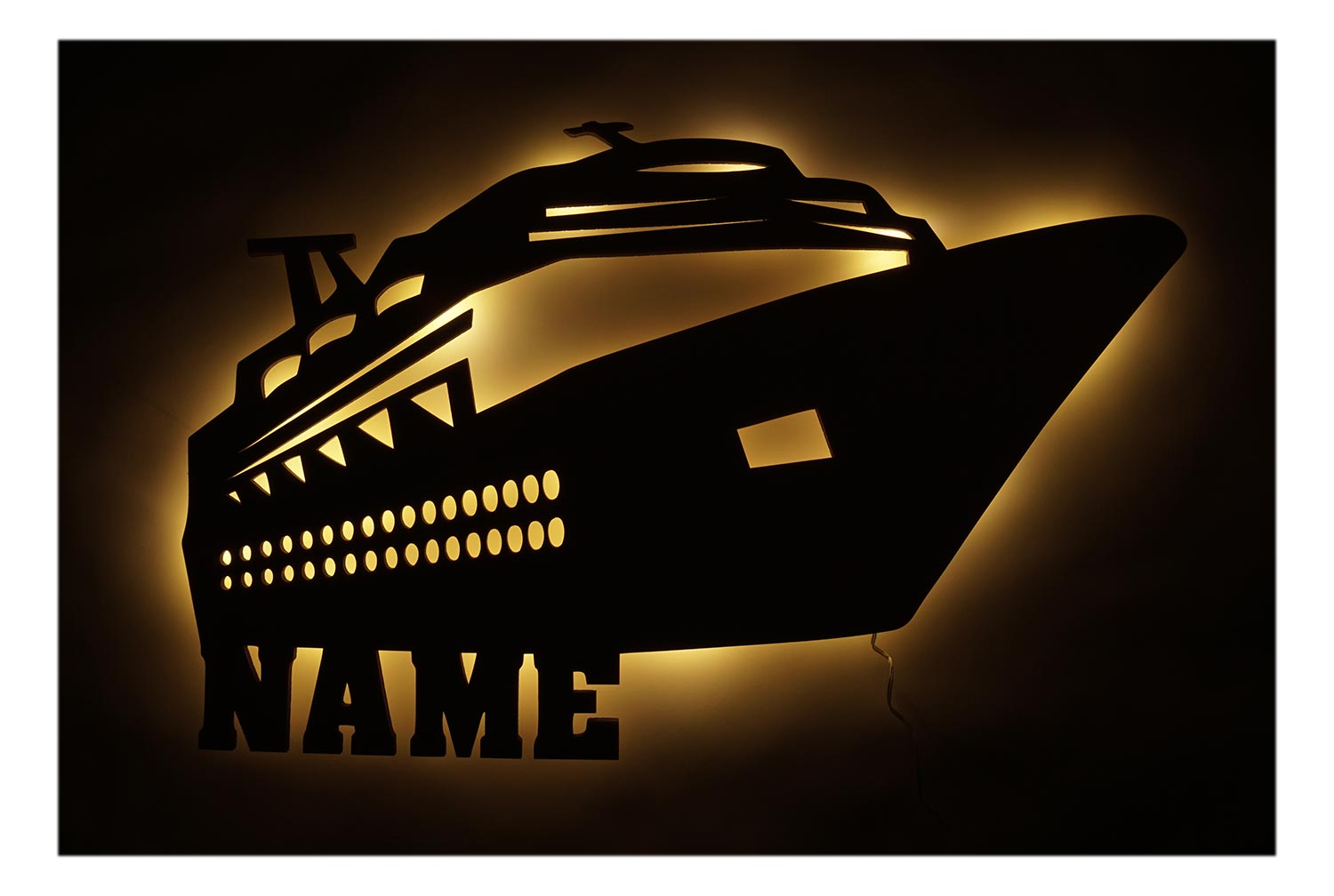 Led Deko Kreuzfahrt Schiffsreise Geschenk Personalisiert Mit Namen
