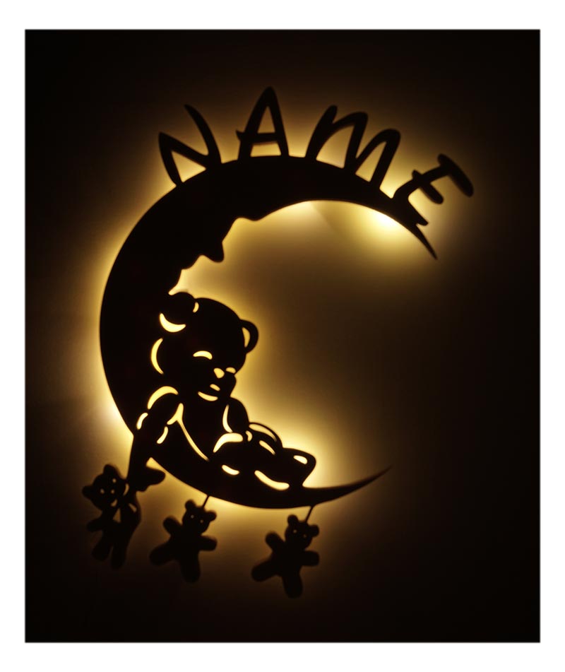 Baby Junge Madchen Mond Led Geschenke Mit Namen Ebay